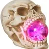 Totenkopf Mit Leuchtender Glaskugel 2 Totenkopf Mit Leuchtender Glaskugel -Outlet-Horror-Shop totenkopf mit leuchtender glaskugel skull with static lighted magic ball halloween totenschaedel 52533