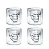 Totenkopf Schnapsgläser 4er Set 25ml -Outlet-Horror-Shop totenkopf schnapsglaeser 4er set totenschaedel schnapsglaeser 4er set halloween tischdeko 52411 01