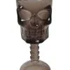 Totenkopf Kelch Mit Wirbelsäule 2 Totenkopf Kelch Mit Wirbelsäule -Outlet-Horror-Shop totenkopf skelett kunststoff kelch skull skeleton plastic goblet halloween totenschaedel tischdeko 53232