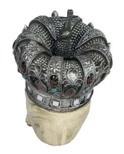 Totenschädel Mit Königskrone 25cm 11 Totenschädel Mit Königskrone 25cm -Outlet-Horror-Shop totenschaedel mit koenigskrone totenkopf mit koenigskrone skull with kings crown gothic deko 54790 04