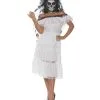 Totenschädel Senorita Kostüm -Outlet-Horror-Shop totenschaedel senorita kostuem totenkopf senorita kostuem die de los muertos costume 38741 01
