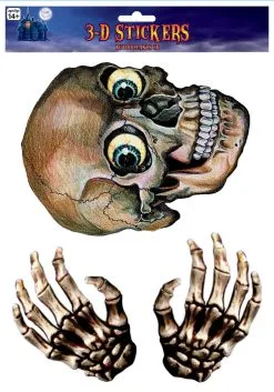 Totenschädel & Skelett Hände Fensterfolie