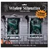 Unheimliche Geisterhaus Fensterdeko 2 St. 1 Unheimliche Geisterhaus Fensterdeko 2 St. -Outlet-Horror-Shop unheimliche geisterhaus fensterdeko haunted mansion window silhouettes 38778 01