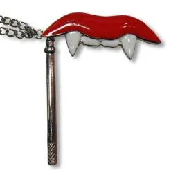 Kette Mit Vampirzähnen -Outlet-Horror-Shop vampirbiss halskette gothic halskette halloween halskette gothic accessoires vampir kette 8801635