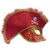 Venezianische Piraten Maske Rot -Outlet-Horror-Shop venezianische piraten maske fuer herren rot venezia masken karneval in venedig 8801154