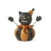 Vintage Halloween Pumpkin Katze LED Figur 10cm -Outlet-Horror-Shop vintage halloween pumpkin katze lede figur halloween homeware und wohnungsdeko halloween pumpkin cat 54720