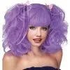 Pixie Lavender Perücke -Outlet-Horror-Shop violette pixie lavender cosplay peruecke visual kei peruecke violette manga peruecke cosplay wig 13856