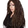 Voodoo Hexen-Perücke Mit Dreadlocks -Outlet-Horror-Shop voodoo hexen peruecke mit dreadlocks voodoo witch wig with dreadlocks faschingsperuecke 54455 01