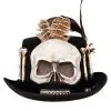 Voodoo Hut Mit Totenkopf 1 Voodoo Hut Mit Totenkopf -Outlet-Horror-Shop voodoo hut mit totenkopf halloween kostuem hut skull and bones top hat 35609
