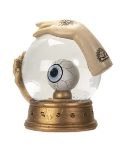 Wahrsage Schneekugel Mit Auge 13cm -Outlet-Horror-Shop wahrsage kugel mit auge fortune teller globe with eye spirituelle deko okkulte deko 54739 04