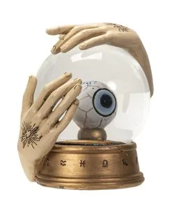 Wahrsage Schneekugel Mit Auge 13cm -Outlet-Horror-Shop wahrsage kugel mit auge fortune teller globe with eye spirituelle deko okkulte deko 54739 05