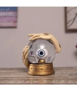 Wahrsage Schneekugel Mit Auge 13cm -Outlet-Horror-Shop wahrsage kugel mit auge fortune teller globe with eye spirituelle deko okkulte deko 54739 06