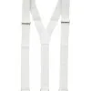 Weiße Hosenträger -Outlet-Horror-Shop weisse hosentraeger hosenhalter weiss herren kostuem zubehoer fuer fasching white suspenders 17153 01