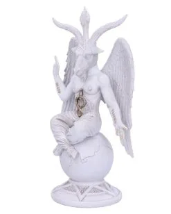 Outlet-Horror-Shop -Outlet-Horror-Shop weisse lord baphomet figur white lor baphomet figurine gothic deko gothic wohnaccessoire 50948 02