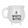 Weißer Hexenkessel Kaffeebecher 1 Weißer Hexenkessel Kaffeebecher -Outlet-Horror-Shop weisser hexenkessel kaffeebecher white witch kaffeetasse white witch coffee mug 50692 01