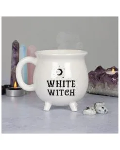 Weißer Hexenkessel Kaffeebecher 9 Weißer Hexenkessel Kaffeebecher -Outlet-Horror-Shop weisser hexenkessel kaffeebecher white witch kaffeetasse white witch coffee mug 50692 04