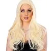 Wellige Langhaarperücke Blond -Outlet-Horror-Shop wellige langhaarperuecke blond curly long hair wig 25906 1