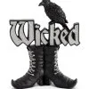 Wicked Hexenstiefel Mit Rabe Glitter Deko 24cm -Outlet-Horror-Shop wicked hexenstiefel mit rabe glitter deko wicked witch boots with raven glitter deco deko walpurgisnacht 54376 2