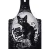 Witches Kitchen Mit Katze Schneidbrett & Servierplatte -Outlet-Horror-Shop witches kitchen mit katze schneidbrett und servierplatte witches kitchen and cat chopping board and serving trivet 52727 01