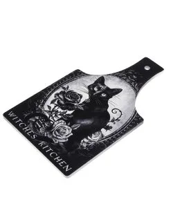 Witches Kitchen Mit Katze Schneidbrett & Servierplatte -Outlet-Horror-Shop witches kitchen mit katze schneidbrett und servierplatte witches kitchen and cat chopping board and serving trivet 52727 02