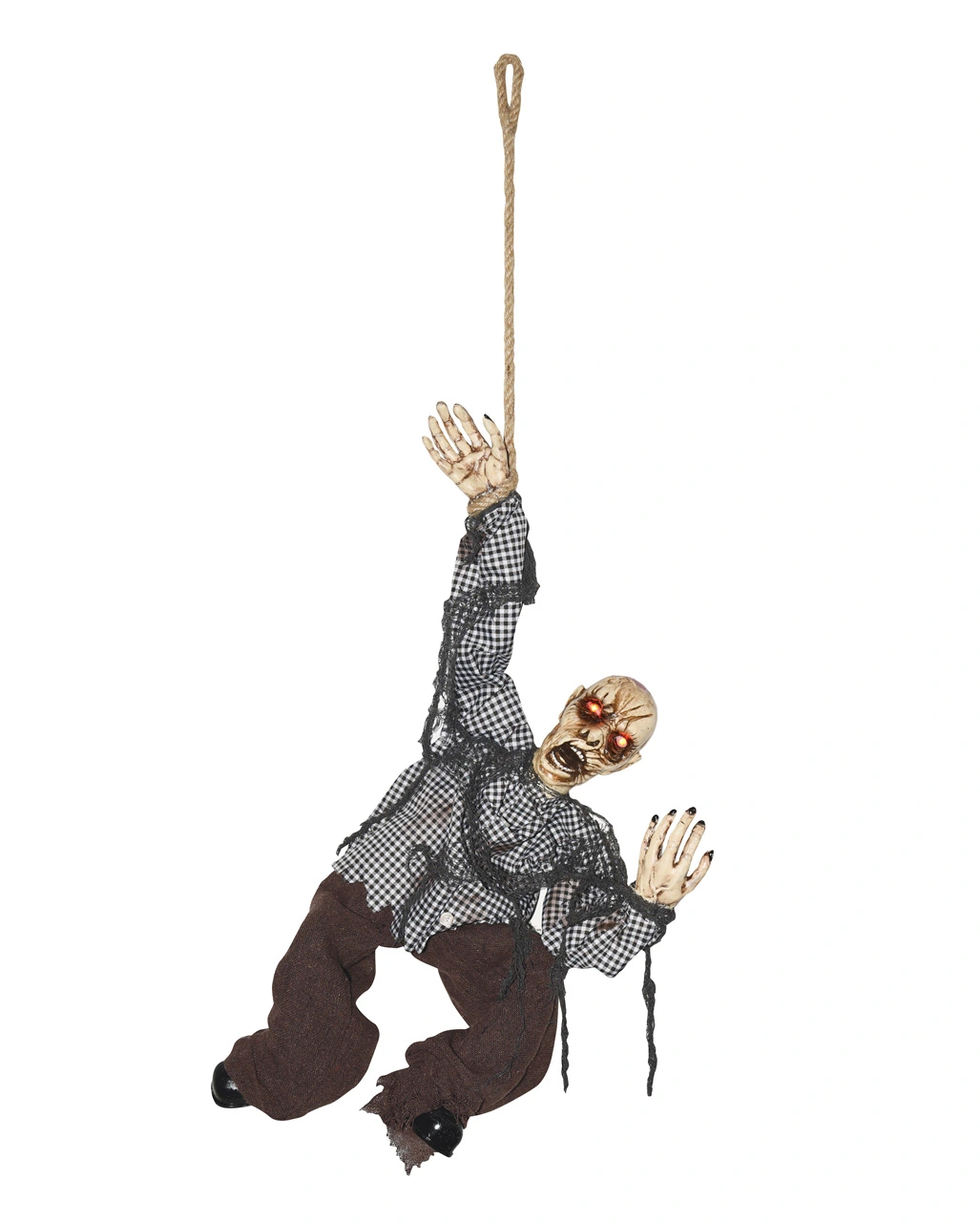 Zappelnder Zombie Am Seil Mit Light & Sound 4 Zappelnder Zombie Am Seil Mit Light & Sound – Bild 2